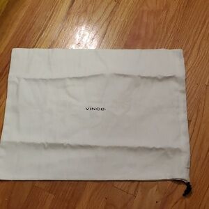 Vince White Dust Jacket Drawstring Bag